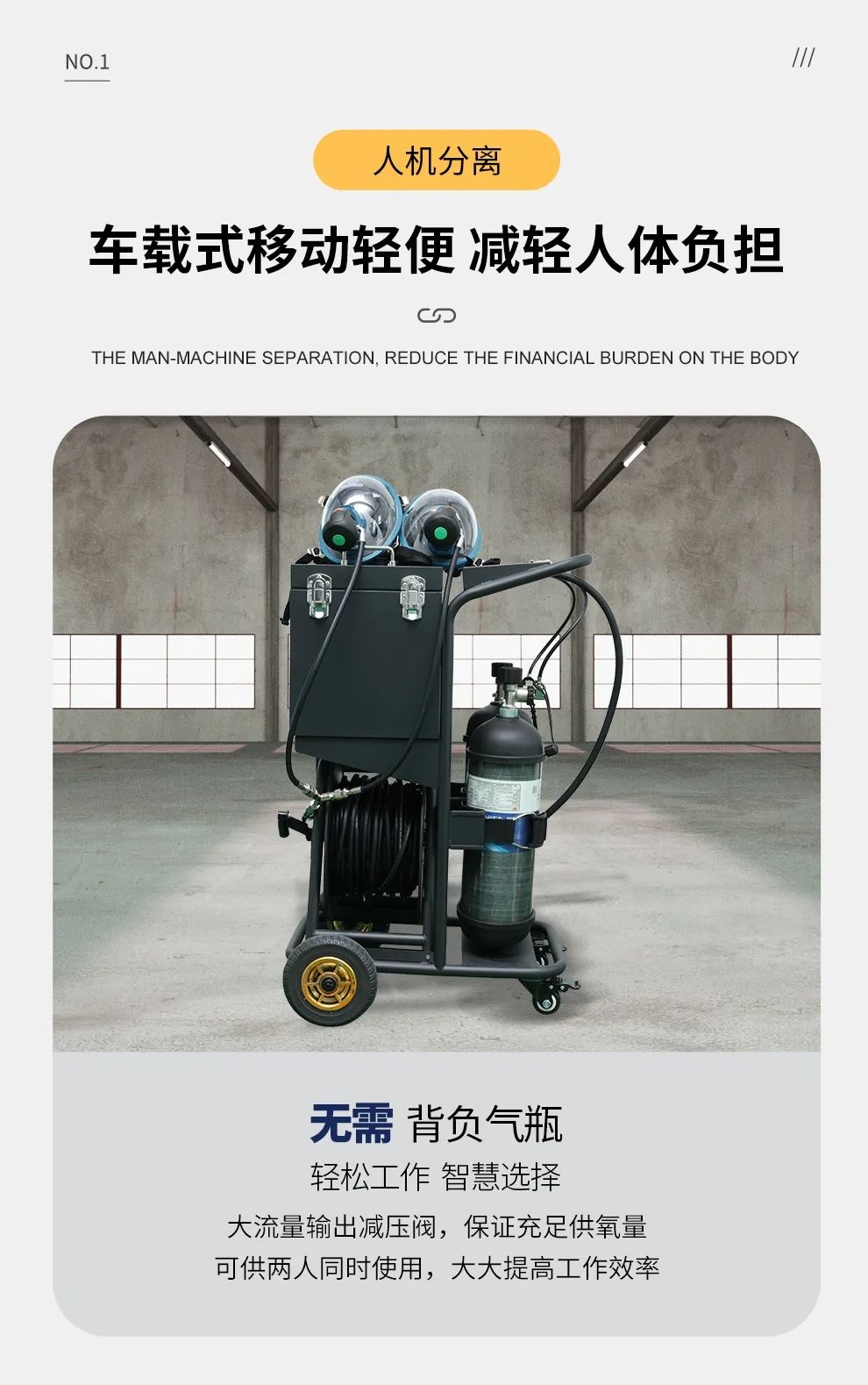 品質(zhì)升級 | HG-CHZK2、A 6.8L兩瓶高壓送風(fēng)式長管呼吸器，為安全、舒適而生