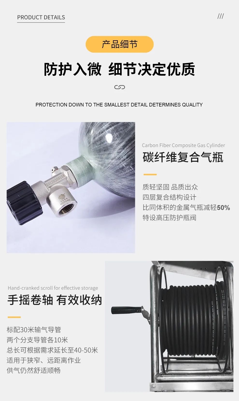 品質(zhì)升級 | HG-CHZK2、A 6.8L兩瓶高壓送風(fēng)式長管呼吸器，為安全、舒適而生