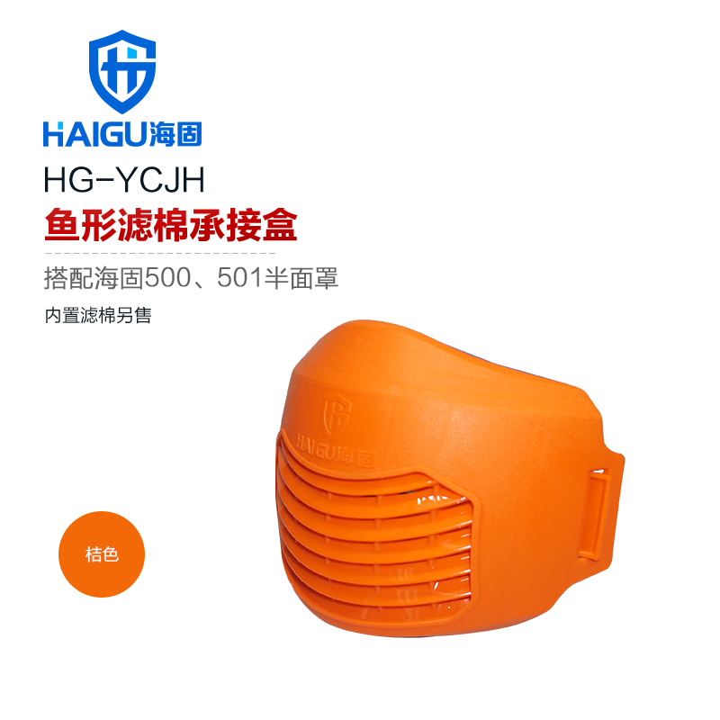 海固魚型濾棉承接盒  搭配5系防毒面具使用 自吸過濾式防顆粒物呼吸器配件